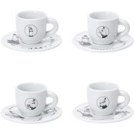 BIALETTI Cup _ Saucer White 8.5 x 6.2 x 5.8 cm Mocha Cup & Saucer Set of 4 Y0TZ033