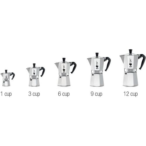  Bialetti 6800 Moka Express 6-Cup Stovetop Espresso Maker w/Replacement Gasket and Filter for 6 Cup