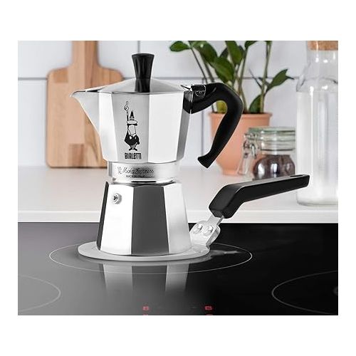  Bialetti Moka Express 6-Cup Stovetop Espresso Maker and Induction Plate