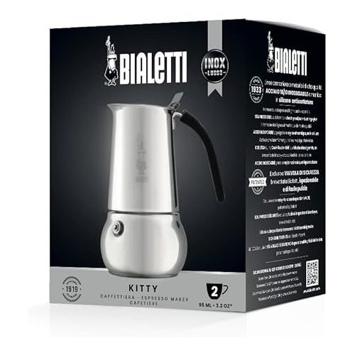  Bialetti CD Cafetiere Kitty 2tz, Steel, Silver