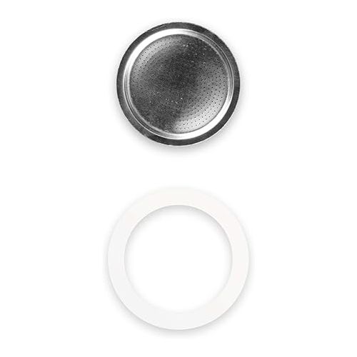  Bialetti Replacement Gasket and Filter Plate for Brikka Pots (Brikka 2 Cup)