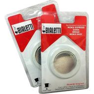 Bialetti (2-Packs) of #06961, total of SIX replacement gaskets and TWO Bialetti replacement filter plates (For 6-CUP Bialetti Moka Express, Dama, Break, Moka Easy & Dama Easy) (6-CUP)