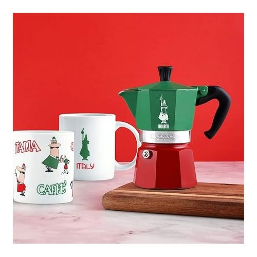  Bialetti Moka Express 3 Cups (Italia- Multicolor): Made in Italy