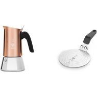 Bialetti - New Venus Induction, Stainless Steel Stovetop Espresso Coffee Maker, 6 Cups (7.9 Oz), Copper & Stainless Steel Plate, Heat Diffuser Cooking Induction Adapter, Steel