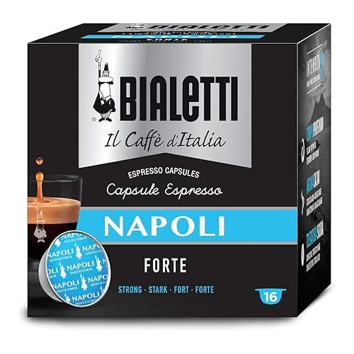  Bialetti 6822 Mini Express Espresso Capsules, Napoli, 16-pack