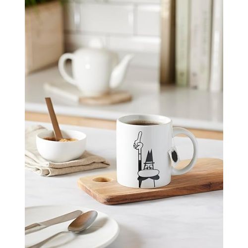  Bialetti Y0TZ105 Cylindrical Man Mug, Porcelain