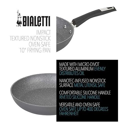  Bialetti Nonstick Impact, 10 in. Saute Pan, Gray