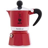 Bialetti 4961 EspressokocherRainbow fuer 1 Tasse in Aluminium, Rot, 30 x 20 x 15 cm