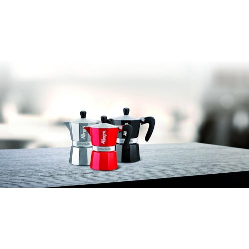  Bialetti 6014 Aeternum Espressokocher allegra 3 Tassen, rot