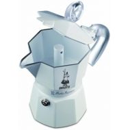 Bialetti 3052 Moka Express Glossy Ceramica - Espressokocher aus Aluminium, weiss lackiert mit Keramikbeschichtung innen fuer 3 Tassen, weiss