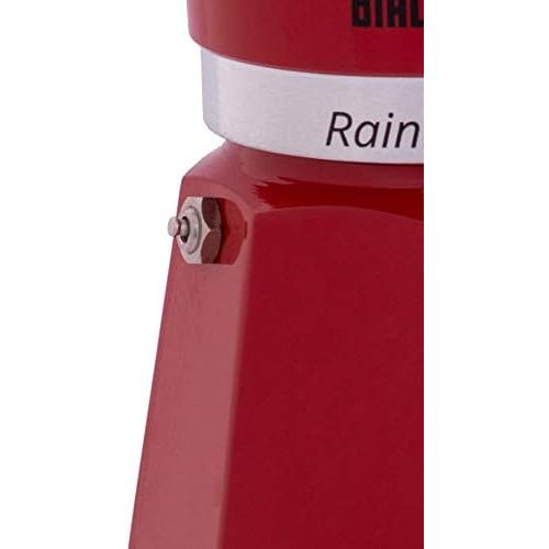  Bialetti Rainbow Espressokocher, Aluminium, Rot, 3 Tassen