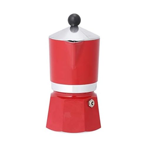  Bialetti Rainbow Espressokocher, Aluminium, Rot, 3 Tassen