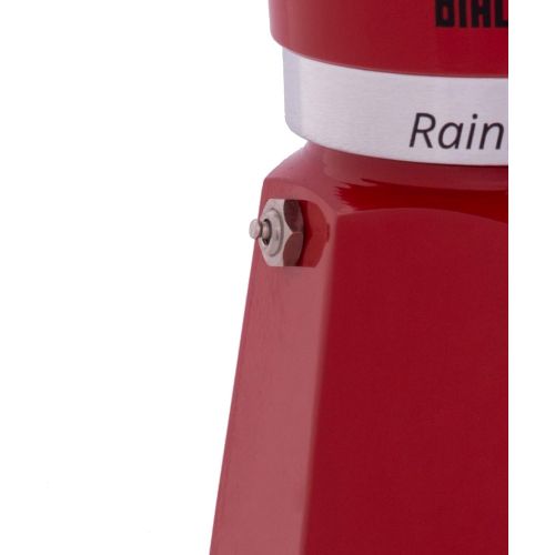  Bialetti Rainbow Espressokocher, Aluminium, Rot, 3 Tassen