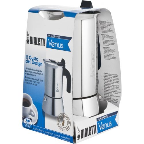  Bialetti 6356Kaffeekanne, Edelstahl, Grau