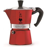 Bialetti Moka Color Espressokocher, Aluminum, Rot, 3 Tassen