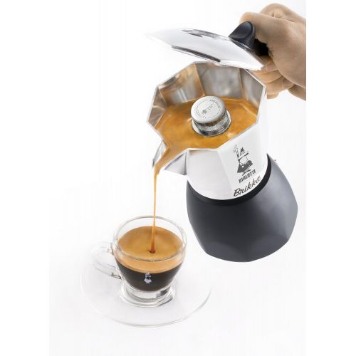  Bialetti 6184 Brikka Espressokocher 4 Tassen Aluminium silber