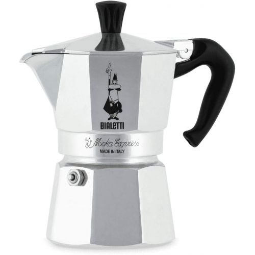  Bialetti Moka Express Espressokocher, Aluminium, Alu, 3 Tassen