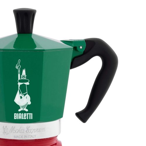  Bialetti 8006363018944 Espressokocher Aluminium Gruen, Rot, Weiss