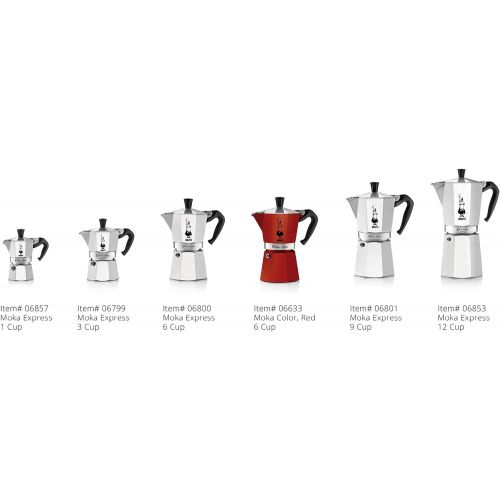  Bialetti 06857 Express Moka Pot, 1-Cup, Aluminum Silver