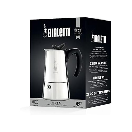  Bialetti Musa New, Schwarz/Silber,