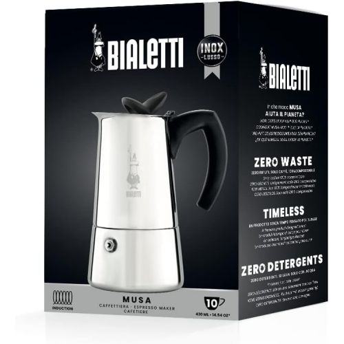  Bialetti Musa New, Schwarz/Silber,