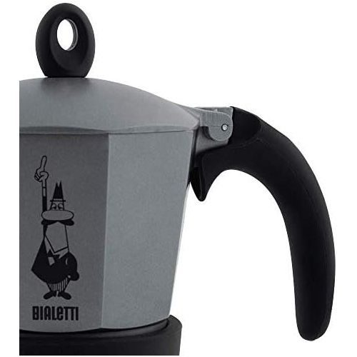  Bialetti 4823 Moka Induction Espressokocher, Aluminium, 6 Cups, Grau