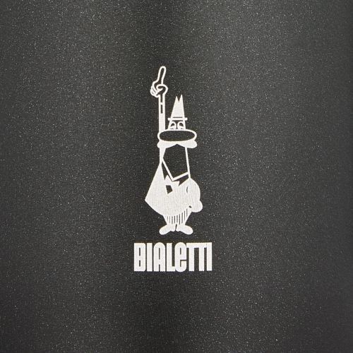  Bialetti Tutto Crema Milchaufschaumer 3 Tassen mit Doppelsieb fuer einen stabilen Milchschaum, 0.5 L, schwarz