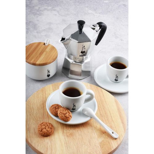  Bialetti 06800 Moka Herdplatte Kaffeemaschine Mokka-Express 1-Cup aluminiumfarben