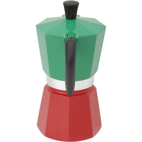  Bialetti 8006363018944 Espressokocher, Aluminium, Gruen, Rot, Weiss