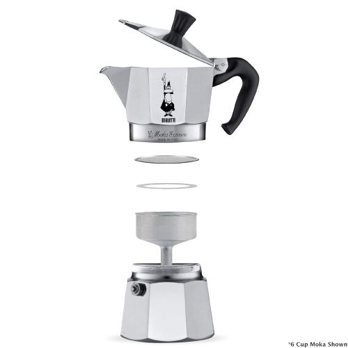  Bialetti 06857 Express Moka Pot, 1-Cup, Aluminum Silver