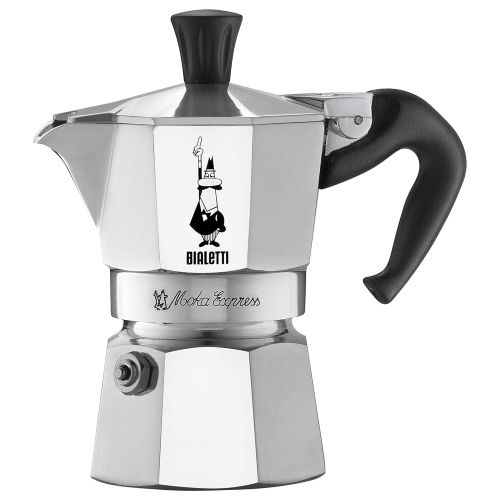  Bialetti 06857 Express Moka Pot, 1-Cup, Aluminum Silver