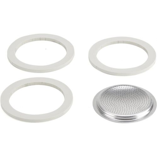  Bialetti Replacement Gasket and Filter For 3 Cup Stovetop Espresso Coffee Makers