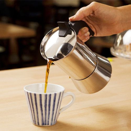  Bialetti Venus Induction 4 Cup Espresso Coffee Maker, Stainless Steel, Pack of 1