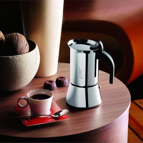  Bialetti Venus Induction 4 Cup Espresso Coffee Maker, Stainless Steel, Pack of 1