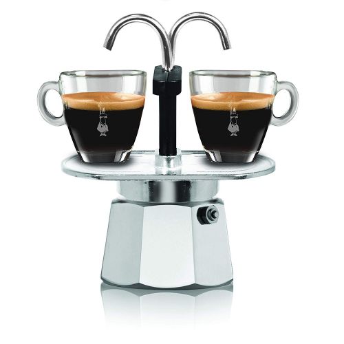  Bialetti 06973 Mini Express Stovetop espresso percolator, 2-Cup, Aluminum