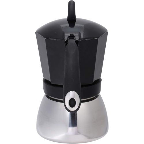  Bialetti Moka Induction Espressokocher, Edelstahl, schwarz, 30 x 20 x 15 cm