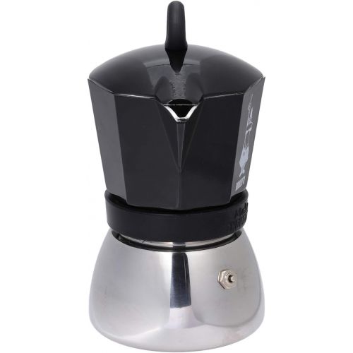  Bialetti Moka Induction Espressokocher, Edelstahl, schwarz, 30 x 20 x 15 cm