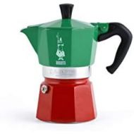 Bialetti 5322 Espressokocher Moka Express in Aluminium, Gruen/Rot, 30 x 20 x 15 cm