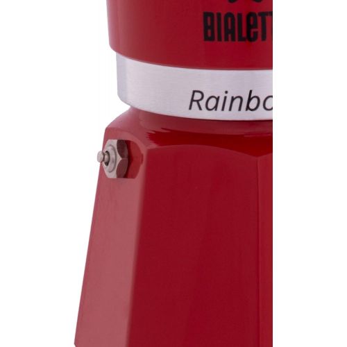  Bialetti 4993 EspressokocherRainbow fuer 6 Tassen in Aluminium, Orange, 30 x 20 x 15 cm