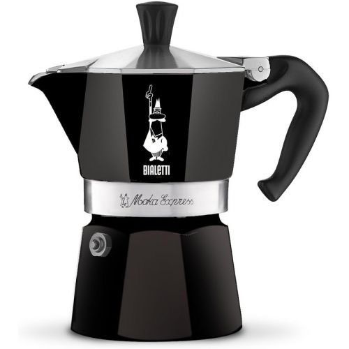  Bialetti 4952 Espressokocher Moka Express fuer 3 Tassen in schwarz, Aluminium