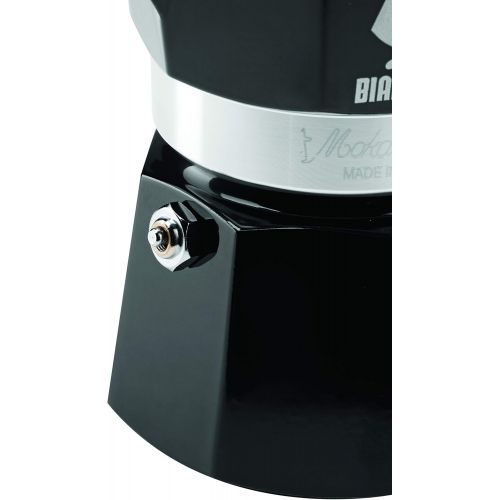  Bialetti 4952 Espressokocher Moka Express fuer 3 Tassen in schwarz, Aluminium