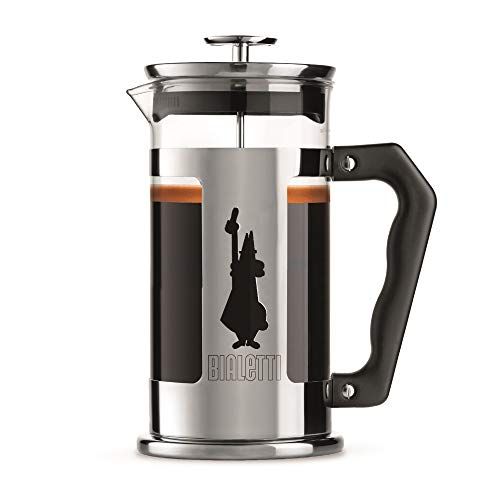  Bialetti 6860 Preziosa Stainless Steel 3-Cup French Press Coffee Maker, Silver