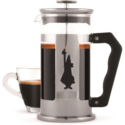  Bialetti 6860 Preziosa Stainless Steel 3-Cup French Press Coffee Maker, Silver