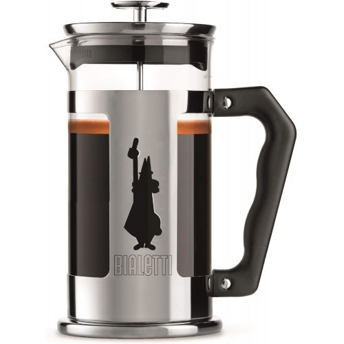  Bialetti 6860 Preziosa Stainless Steel 3-Cup French Press Coffee Maker, Silver