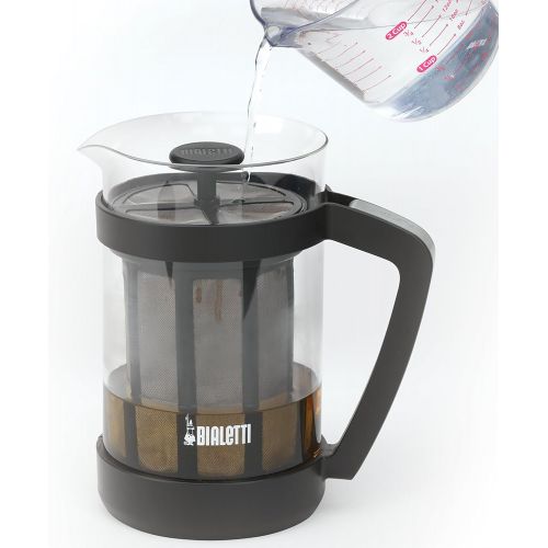  Bialetti Cold Brew Coffee Maker 06765 ? Glass Carafe & Stainless Steel Mesh Filter ? Compact, Portable Cold Brew Iced Coffee Maker & Tea Infuser ? Best For Coarse, Ground Coffee, 2