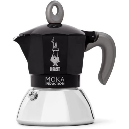  Bialetti - Moka Induction, Moka Pot, Suitable for all Types of Hobs, 2 Cups Espresso (2.8 Oz), Black