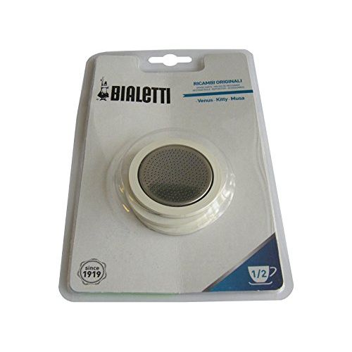  Bialetti - Venus 1/2 Cup 3 Gaskets and Filter Plate for stainless steel coffee pots