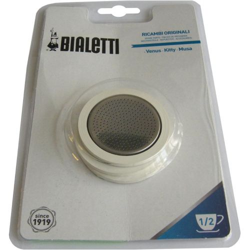  Bialetti - Venus 1/2 Cup 3 Gaskets and Filter Plate for stainless steel coffee pots