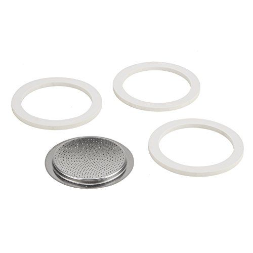  Bialetti Stainless Steel Gasket Filter Plate Replacement Parts, 6-Cup Venus, Musa, Kitty