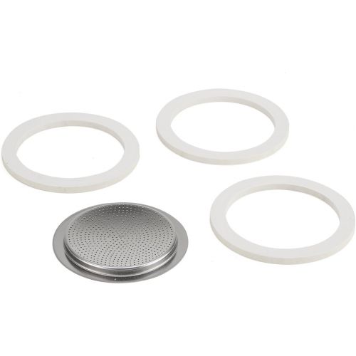  Bialetti Stainless Steel Gasket Filter Plate Replacement Parts, 6-Cup Venus, Musa, Kitty